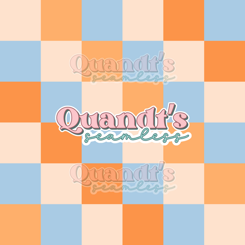 Bluey Bows and Flowers with checkered coord